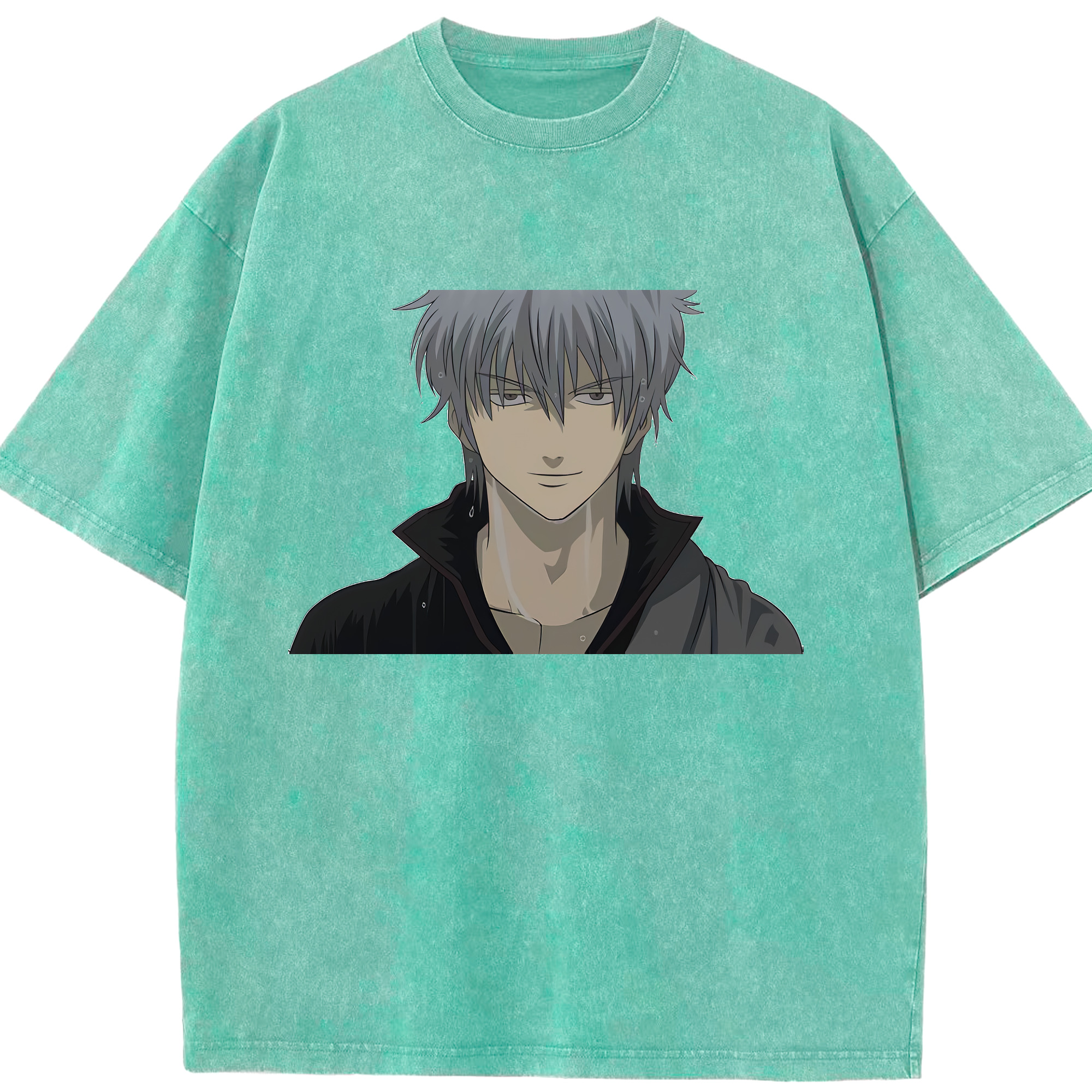 （画像用） ぎんたま 坂田銀時（さかたぎんとき） 神楽 志村新八（しむら しんぱち） GINTAMA Sakata Gintoki Kagura Shimura Shinpachi 綿100% ヴィンテージ風 半袖Tシャツ（フロントプリント）